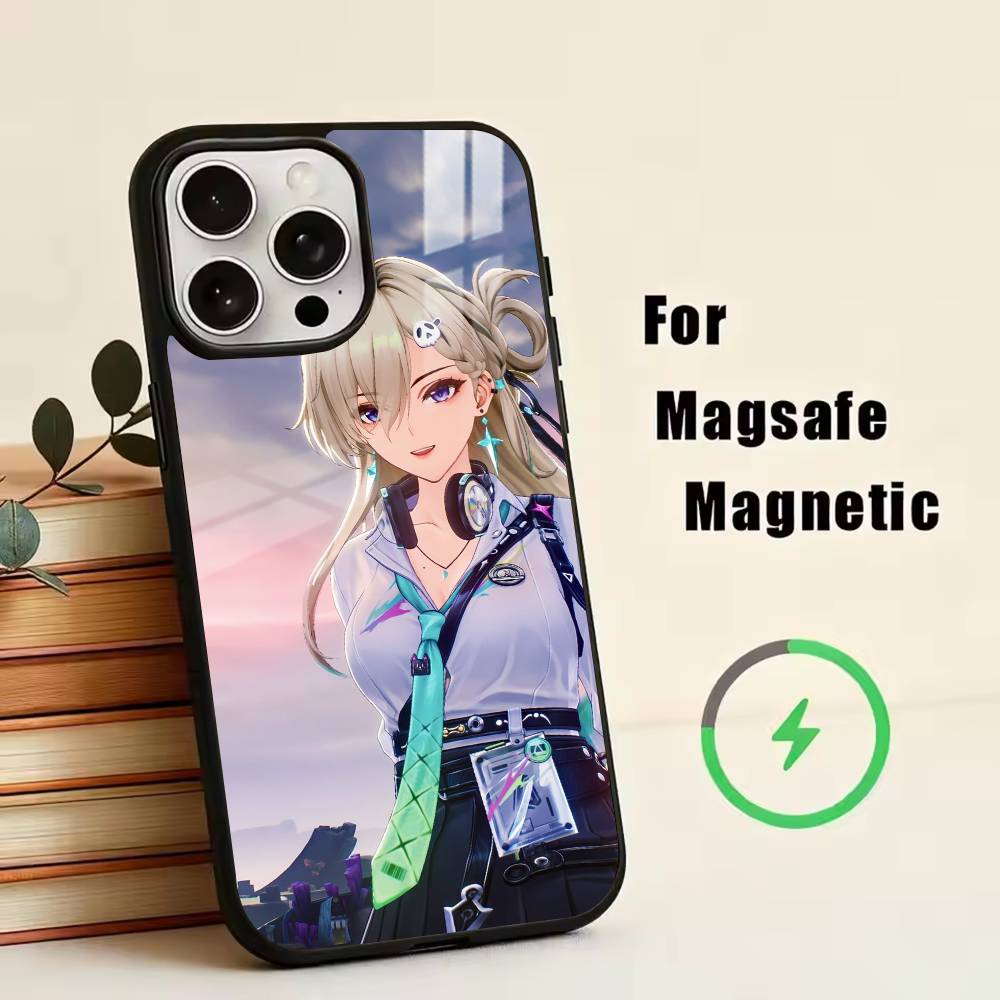 

L-Lyney WW-Wuthering Waves Phone Case For iPhone17,16,15,14,13,12,11 Plus,Pro Magnetic For Magsafe Wireless Charging iPhone14PRO