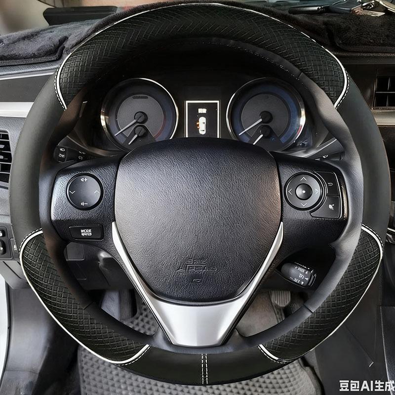 For Toyota E'Z RAV4 Auris 2013 2014 Corolla Car Steering Wheel Cover iM 2017 Scion iM 2016 Black Perforated Microfiber