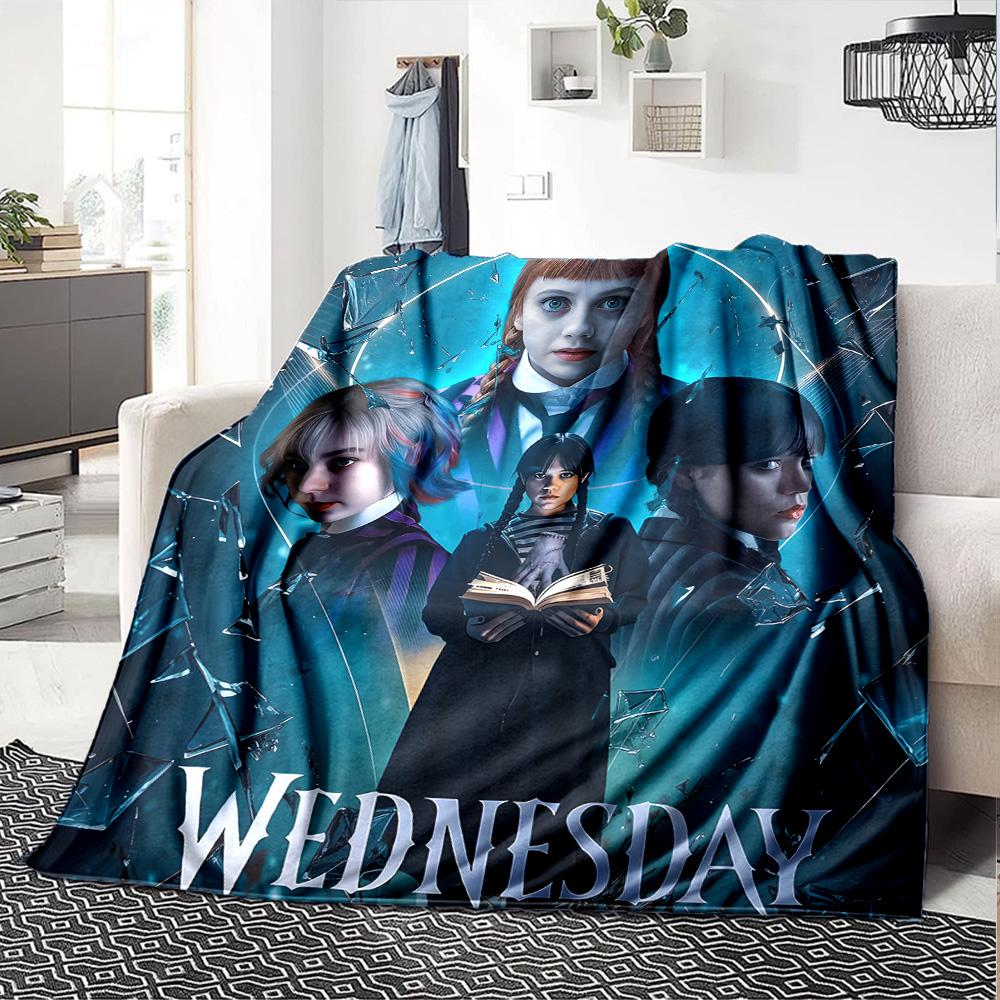 1pc Wednesday Blanket, Gift, for Men and Women, Soft Blanket, Good for Sofa Bed Couch Travel, Lightweight Flannel Blanket