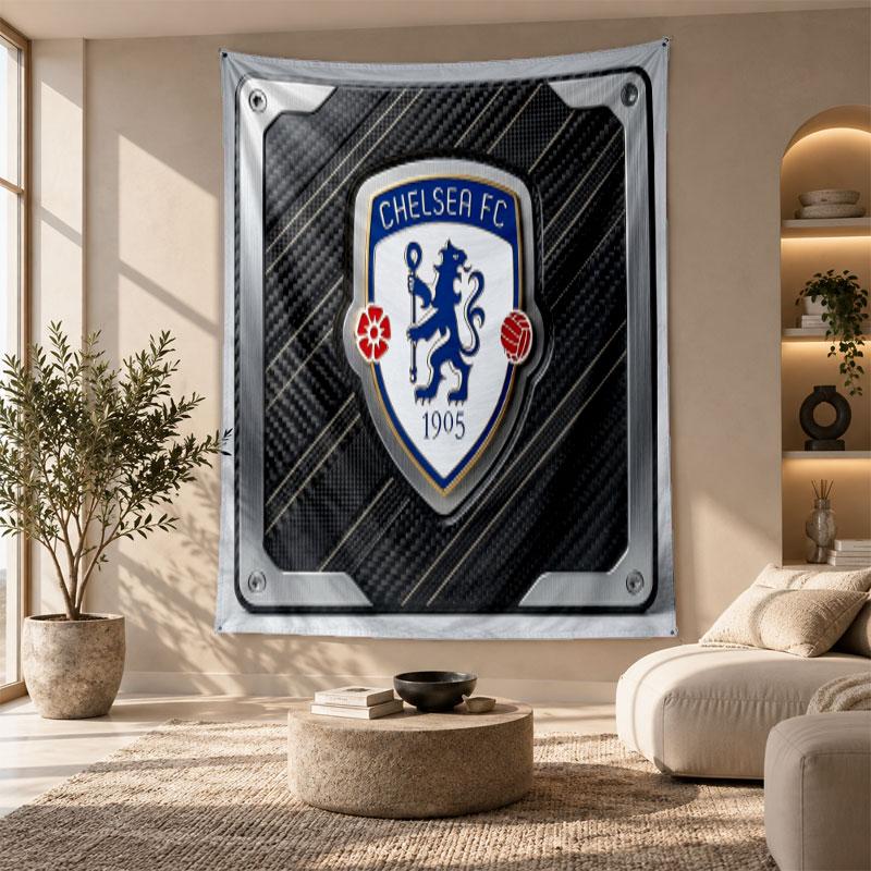 Decorative Tapestry,Chelsea FC Printed Wall Art, Lightweight Wall Hanging For Bedroom Background