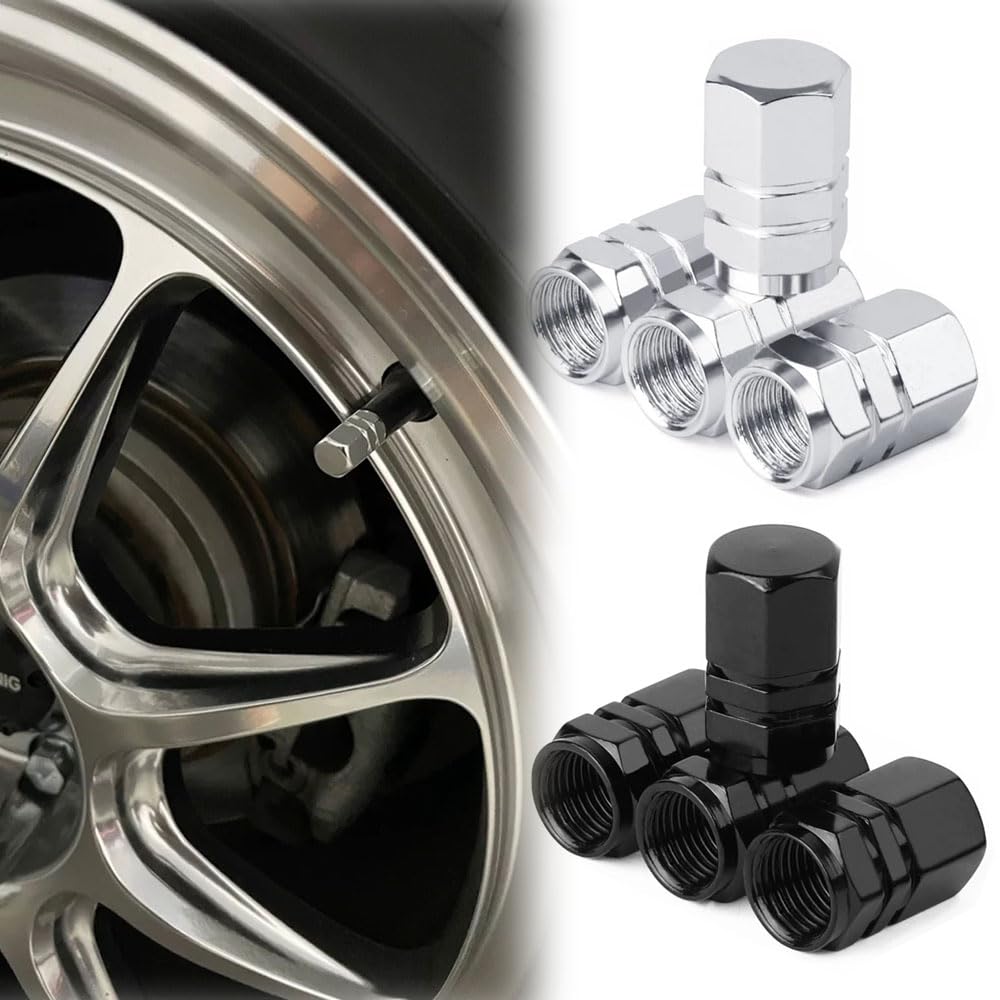 

GLOWZEN 8 шт. Сплавные колпачки для воздушных клапанов шин, Антисептические, Противоугонные, Окислительные, Водонепроницаемые, Пылезащитные