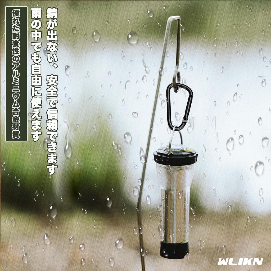 Wlikn Aluminum Alloy Carabiner Set of 10 Load Capacity 50KG Ultra Light Small D Ring Sling Keychain Outdoor Camping Fishing Hiking Trekking Hook