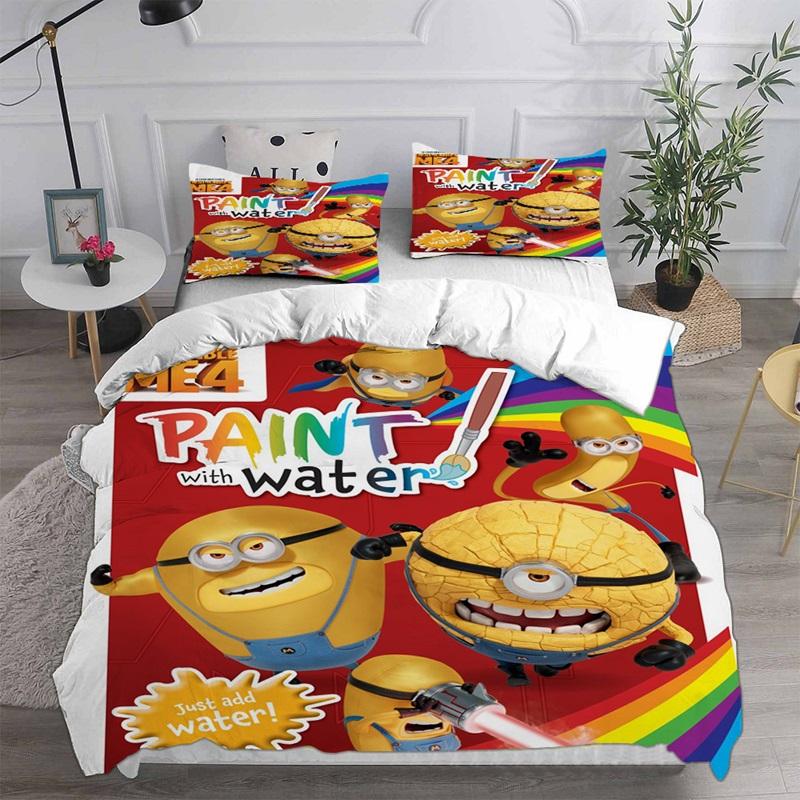 Despicable Me 4 Bedding Sets Comforter Quilt Bed Cover Duvet Cover Pillow Case 2-3 Pieces Sets Kids Adult Size