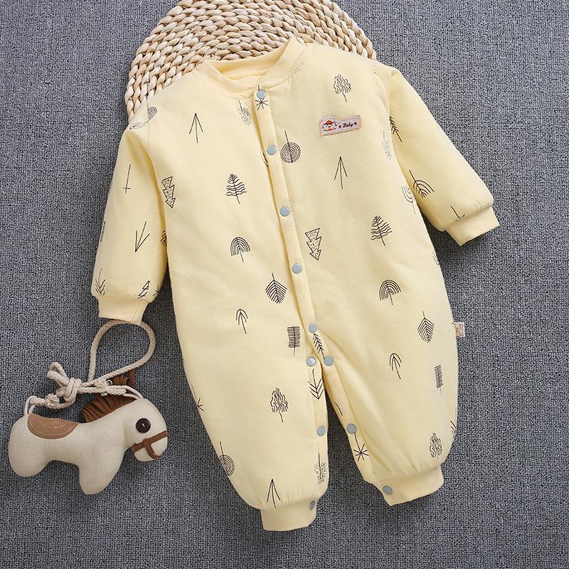 Baby Romper Children's Jumpsuit Down Jacket Cotton Winter Thick Newborn ...