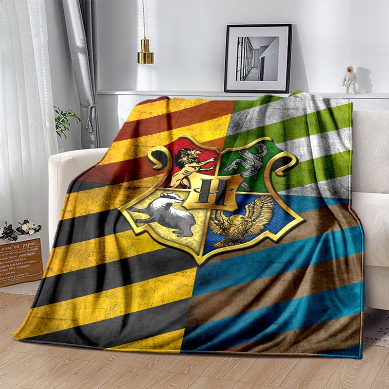 Harry Potter Hogwarts House Crests Phone Case CoverPrint Blanket, Soft Blanket For Sofa Office Bed And Travelling Daughter Birthday Gift Esj