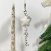 Unique Flocking Snowflake Star Phone Charm Winter Phone Jewelry Fashion Phone Ornament for Trendy Women Seeking Winter