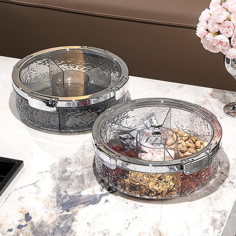 Large Capacity Sealed Snack & Fruit Tray for Living Room