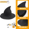 1 Pack Halloween Witch Hat Black Pointy Wizard Hat Halloween Party Cosplay Costume Accessories Suitable for Adult Men and Women