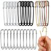5/10/20PCS Extra-Large Steel Safety Pins 75mm(3") Heavy Duty Big Safety Pin Stainless Steel Spring Lock Pins for Clothes Crafts