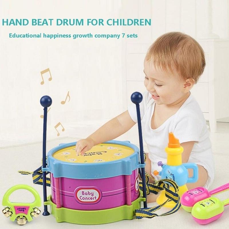 Baby Boy Girl 5PCS Musical Instruments Drum Set Kids Drum Set Children Toy Gift