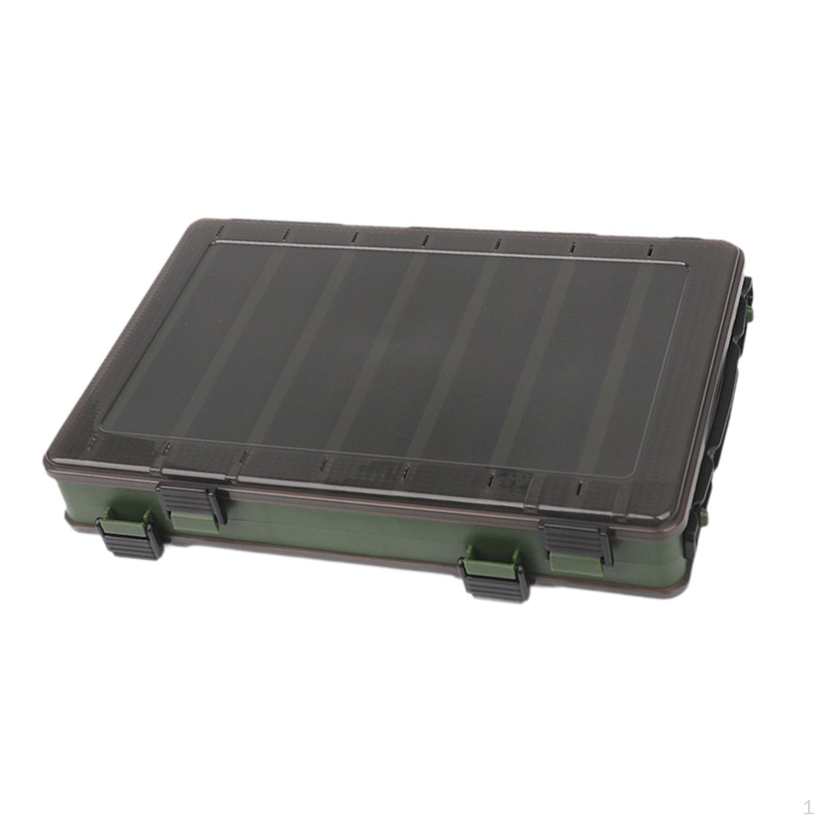 

Ящик для хранения рыболовных снастей для наживок и приманок с 16 отделениями, водонепроницаемый контейнер зелёный