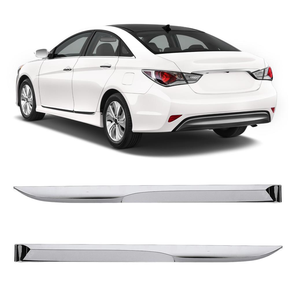 Rear Door Lower Chrome Molding Trim Scratch Resistant Outer Rear Door Lower Garnish for Sonata 2011