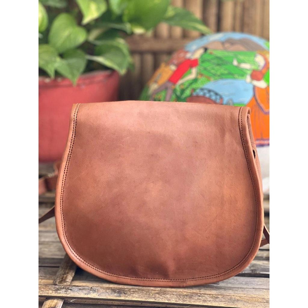 Women's Luxury Leather Crossbody New Messenger Handbags Brown Bag