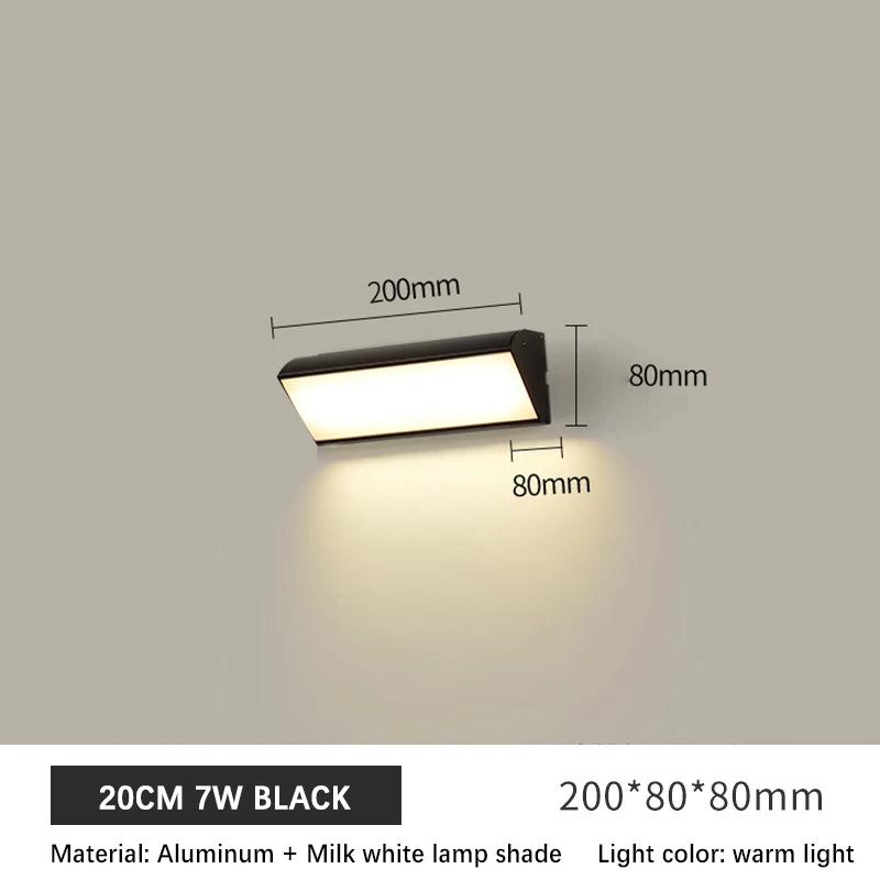 

Длинные светодиодные уличные настенные светильники, водонепроницаемые алюминиевые светильники, бра для крыльца, сада, коридора, теплый/холодный свет, длинный настенный светильник IP65 White light