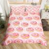 Donuts Bedding Duvet Cover Chocolate Doughnut Bedding Set Black White Comforter Cover Microfiber Whimsical Dessert Quilt Cover