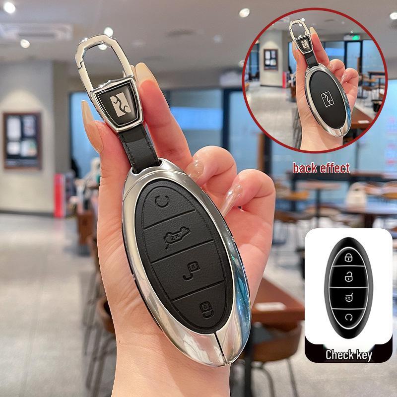 2025 BYD Yangwang U8/U7/U9 Key Case: Metal & Leather Car Remote Protection Shell