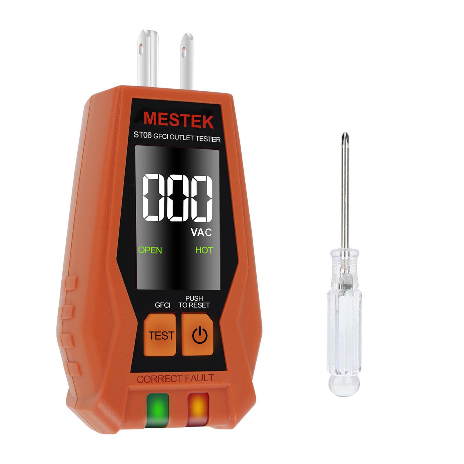 

Electrical Outlet Tester 3Wire Circuit Tester 7in Display Lightweight Circuit Tester Digital GFCI Outlet Tester with Screwdriver