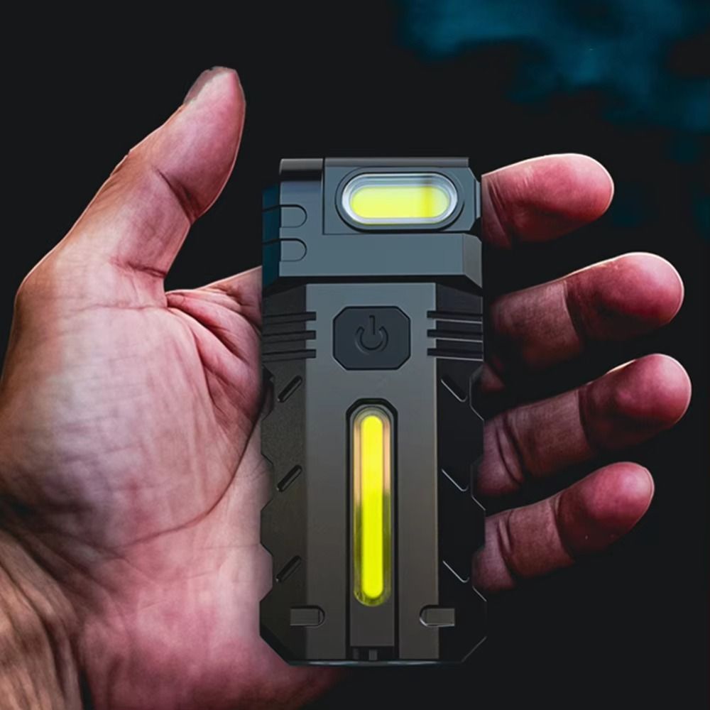 1000mAh Battery Magnetic LED Flashlight 180 Degree Rotating Head USB Rechargeable EDC Pocket Torch Waterproof Design