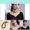 Minimalist Black Crystal Necklace For Women With Floral Design Perfect For Fashion Lovers