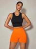 Hohe nahtlose Peach-Lift Fitness-Shorts - Damen Schnelltrocknende Yoga- und Sportbekleidung