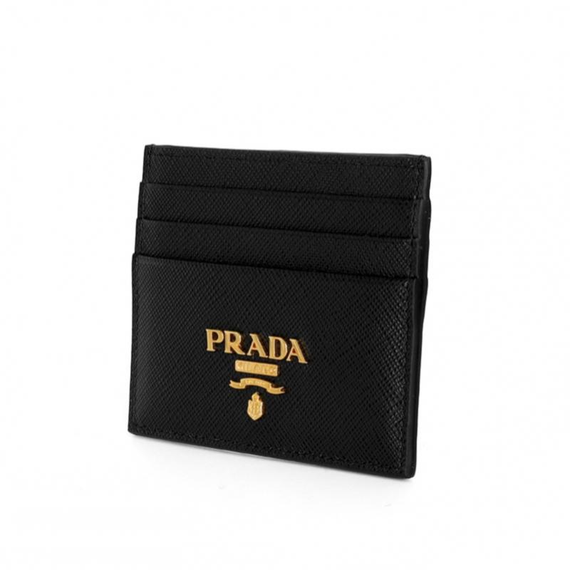 Prada 1mc025 Qwa F0002 Saffiano Logo Card Holder