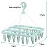 MENGTING Foldable 32-Clip Laundry Drying Rack