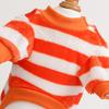 Embroidery Fleece Pet Clothes Warm Striped Pat Tern Universal Size Winter Wear Cat Dog Apparel Soft Fabric Puppy Winter Clothing