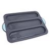 Silicone Bread Pan Nonstick Heat Resistant Perforated French Bread Baking Pan Cake Pan with Anti Slip Handles