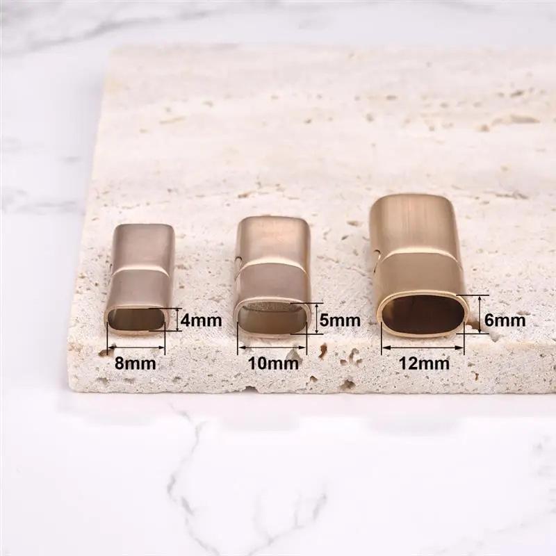 316 Stainless Steel Magnetic Clasp Leather Bracelet, DIY Jewelry Accessory, Flat Buckle Woven Cord.