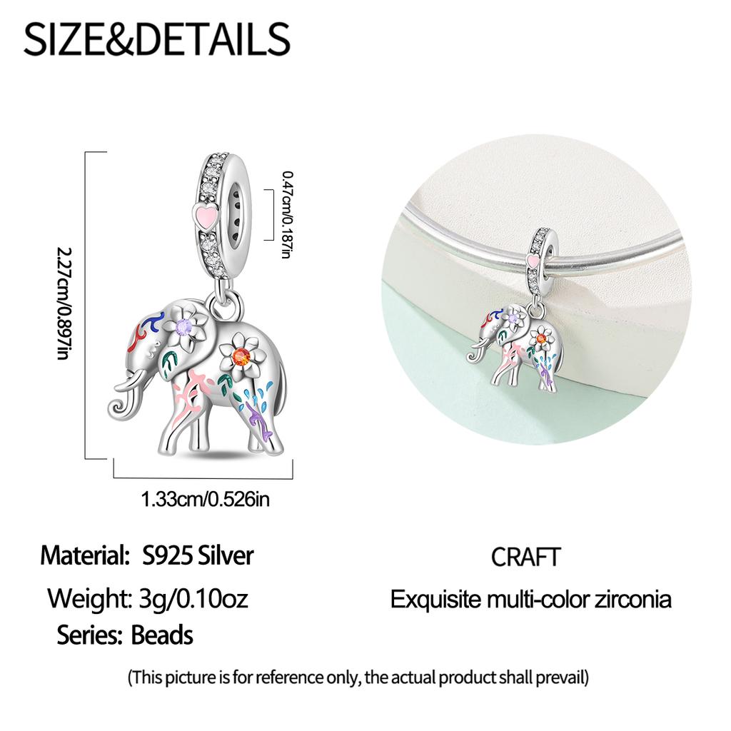 Copper Sacred Auspicious Guardian Elephant Series Pendant Charm Bead Fit Original Bracelet For Woman Diy Jewelry