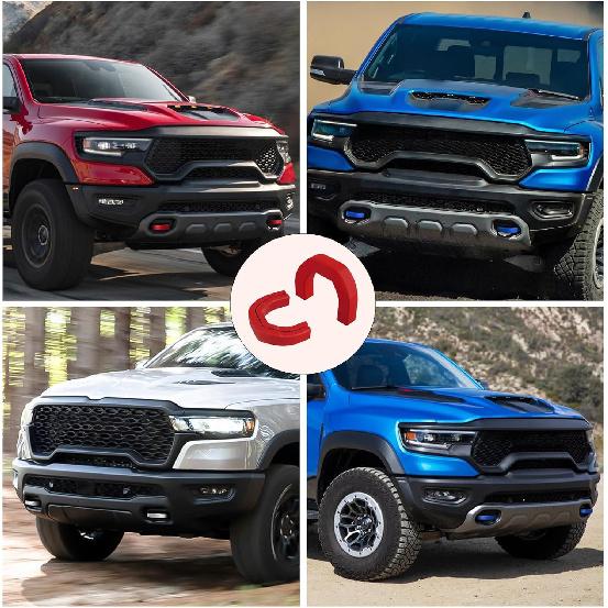 Tow Hook Covers Fit for RAM 1500 2019-2024,Custom Car Front Hitch Cover for 2019-2024 RAM 1500 Accessories(Not Fit for RAM 1500 Classic,Warlock,RAM