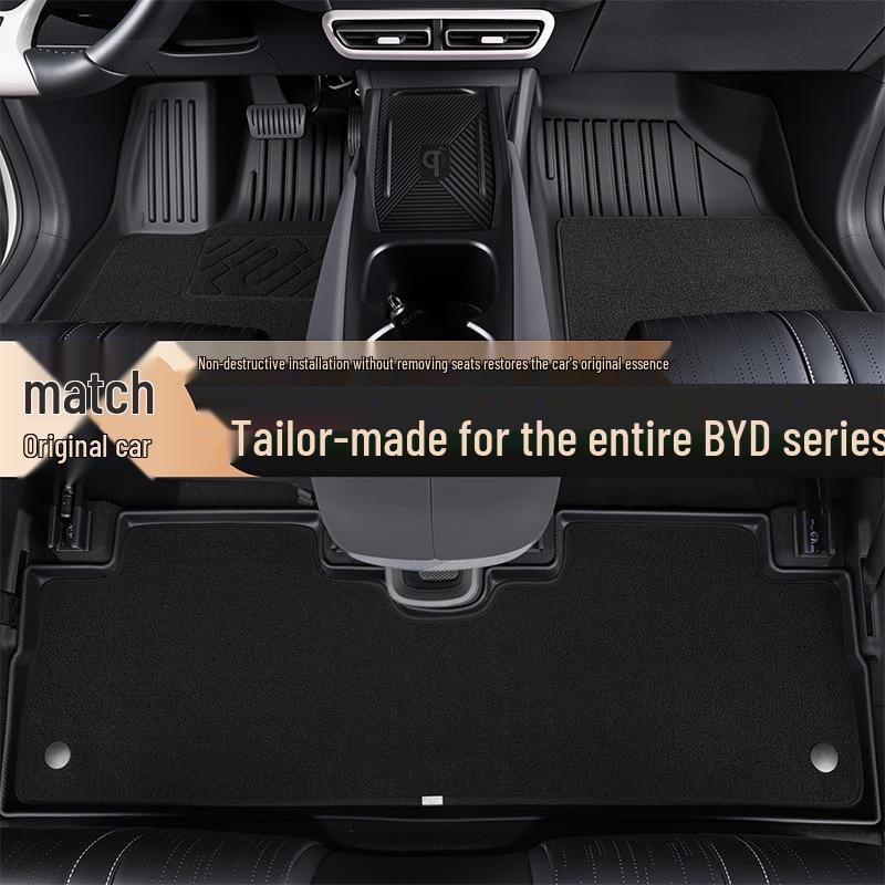 Compatible TPE Floor Mats for BYD: Qinplus, Song L/Pro, Dolphin, Dolphin Seagull, Seal, 06DM, Yuan UP, Han.