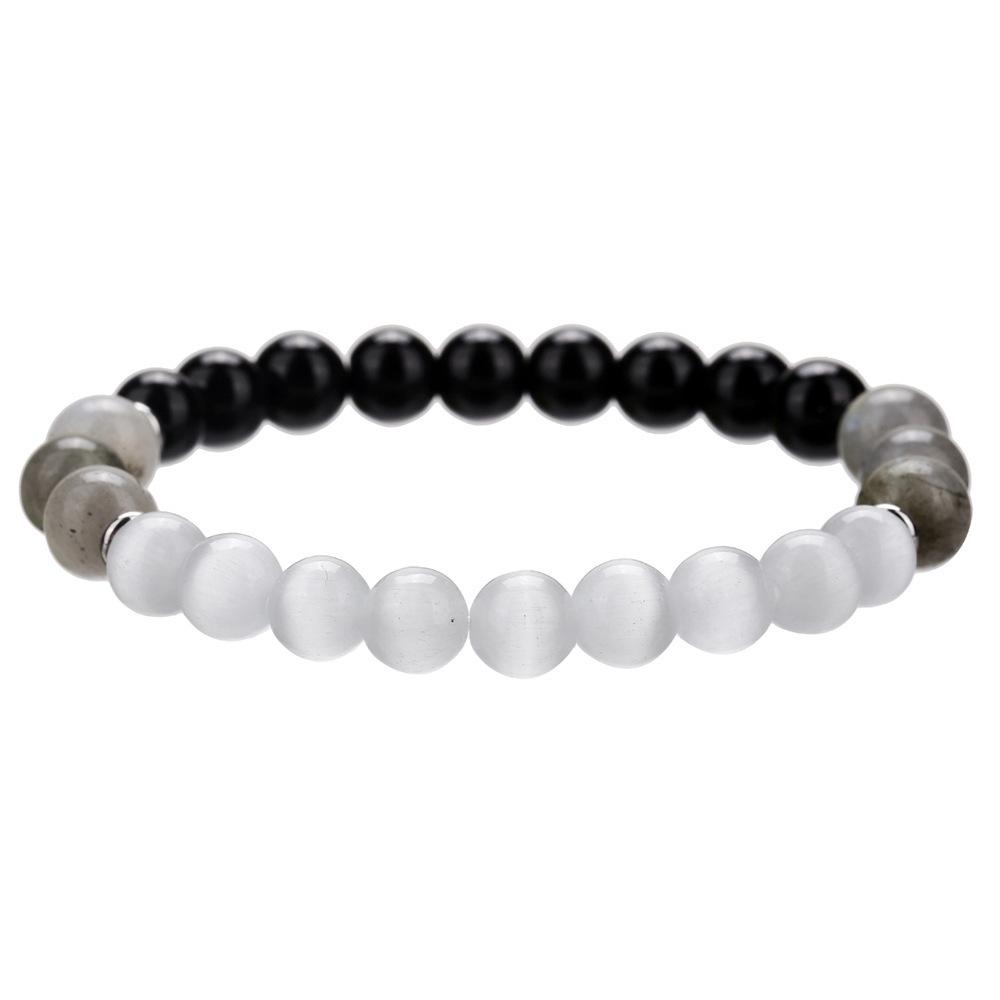 Bracelet Élastique Tigre Oeil en Cristal Européen, Bijoux en Perles de Pierre Naturelle