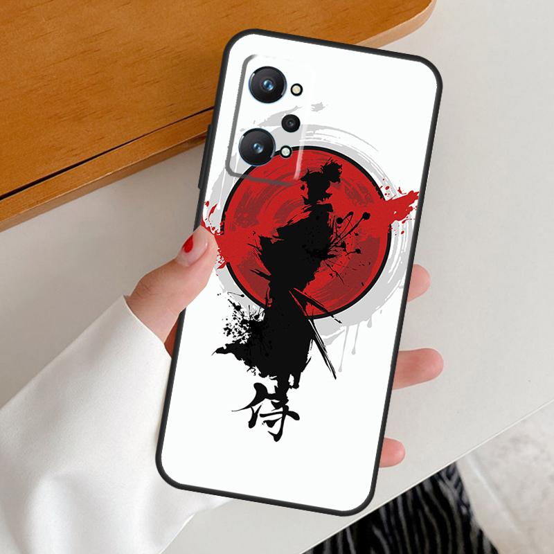 Japanese Bushido Samurai For Realme 12 Pro Plus 11 10 9 C67 C55 C53 C51 C31 C35 C33 C30 C21Y C25s GT5 GT Neo 6 Case