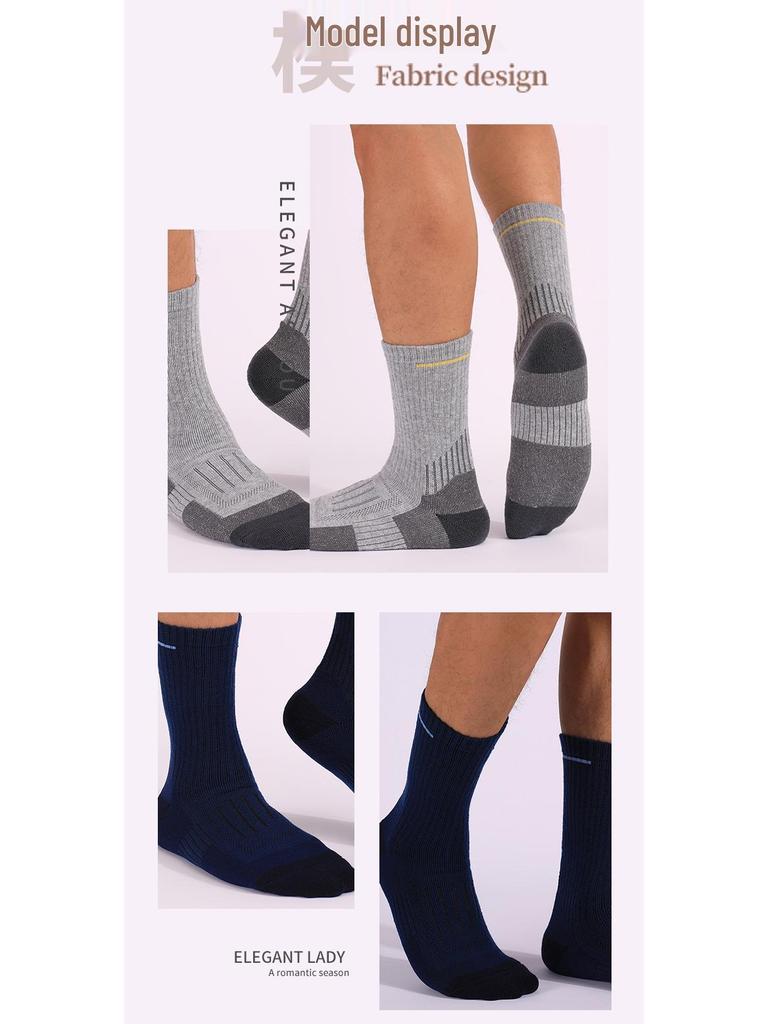 Men's & Women's Merino Wool Hiking Socks - Thick, Warm, Sweat-Absorbent, Breathable, Terry Loop Pile for Mountaineering and Sports