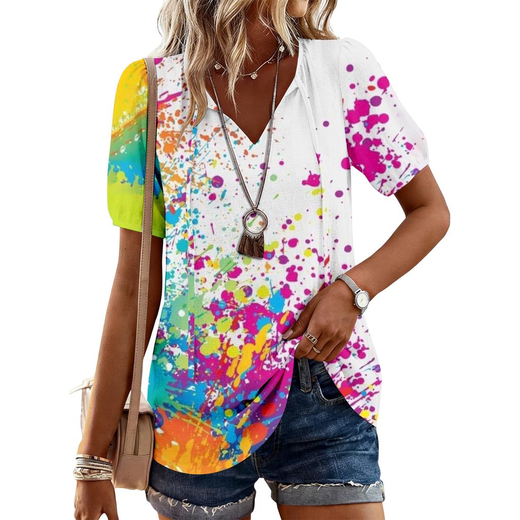 Women's Fashionable Casual Vintage Printed Top