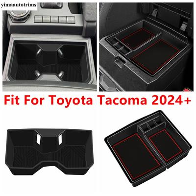 Car Central Control Armrest Storage Box Organizer Stowing Tidying Holder Tray Interior Accessories For Toyota Tacoma 2024 2025