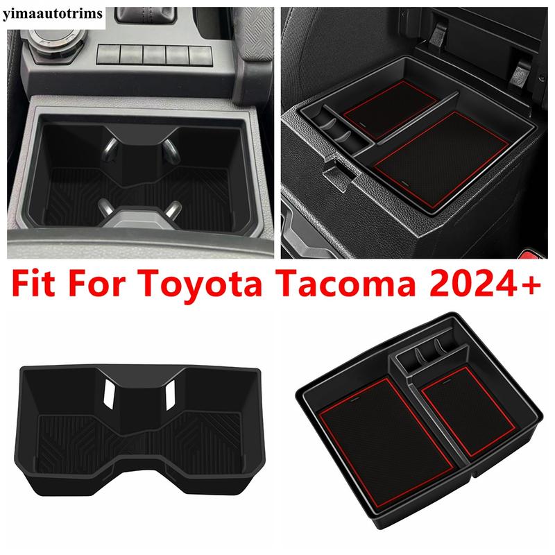 Car Central Control Armrest Storage Box Organizer Stowing Tidying Holder Tray Interior Accessories For Toyota Tacoma 2024 2025