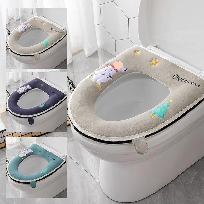 Universal Waterproof Zippered Toilet Seat Cushion - Cute, Thickened, and All-Season
