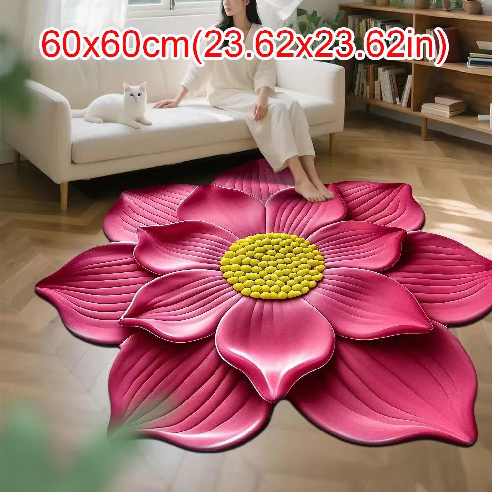 

Портативний килим-соняшник особливої форми, м який, вбираючий, 60x60 см, нековзний килимок для вітальні, журнального столика, біля ліжка