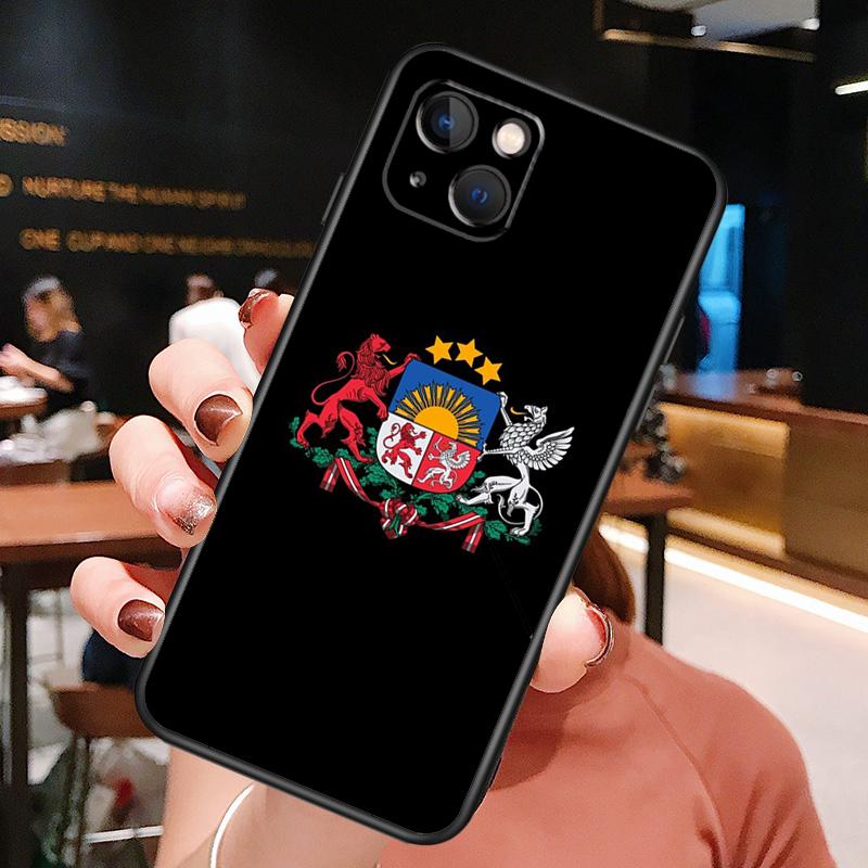 

Latvia Flag Phone Case For iPhone 13 12 11 14 15 16 Pro Max Plus X XR XS Bumper Cover Coque iPhone 16 Pro