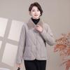 Warm Cotton Lapel Jacket with Fur Collar for Middle-aged & Elderly Women - Loose, Plus Velvet, Thickened Winter Outerwear