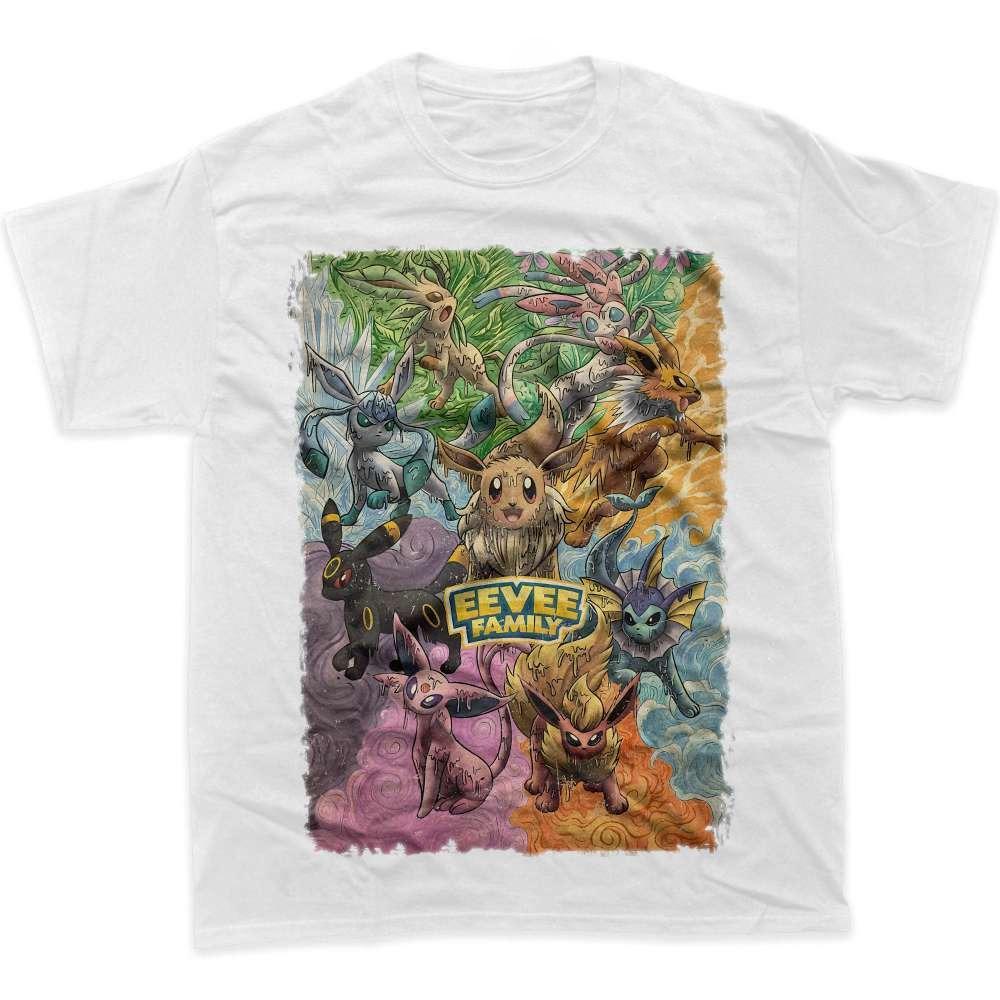 Eevee Pokemon Graphic TShirt Anime Style Tee Shirt Mens 2026 Summer Fashion Oversize Street Casual Y2K Top Streetwear Clothing