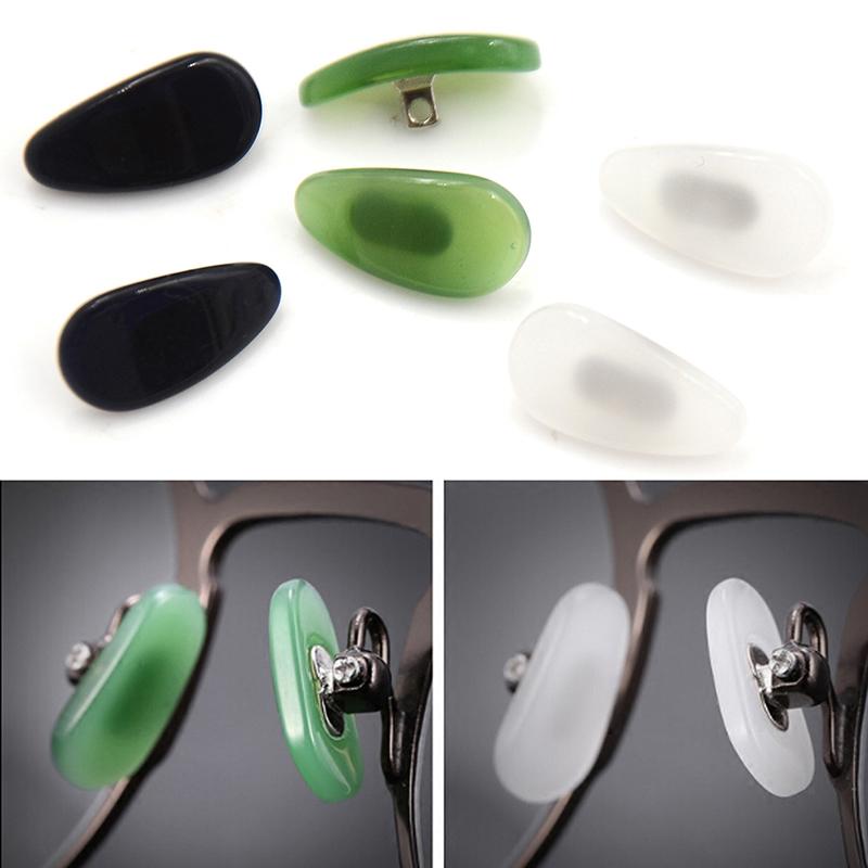 1 Paire de Plaquettes de Nez Antidérapantes en Jade Adhésives pour Lunettes