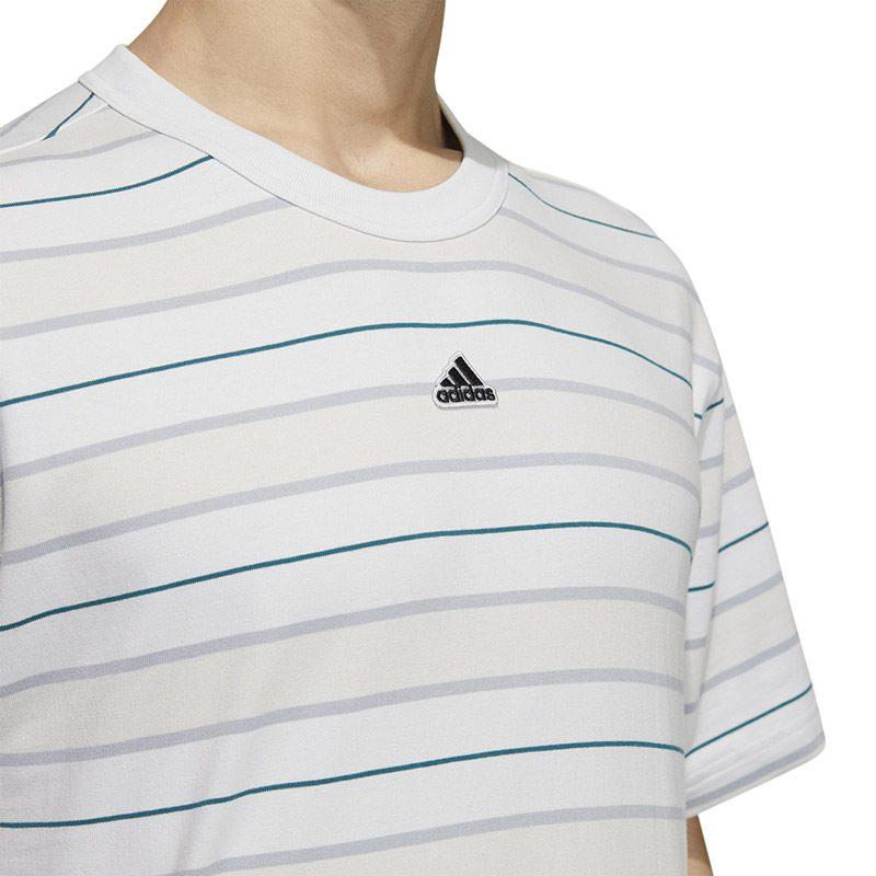 Adidas T Shirts Men's White Crew Neck Thin Straight Fit HS4382