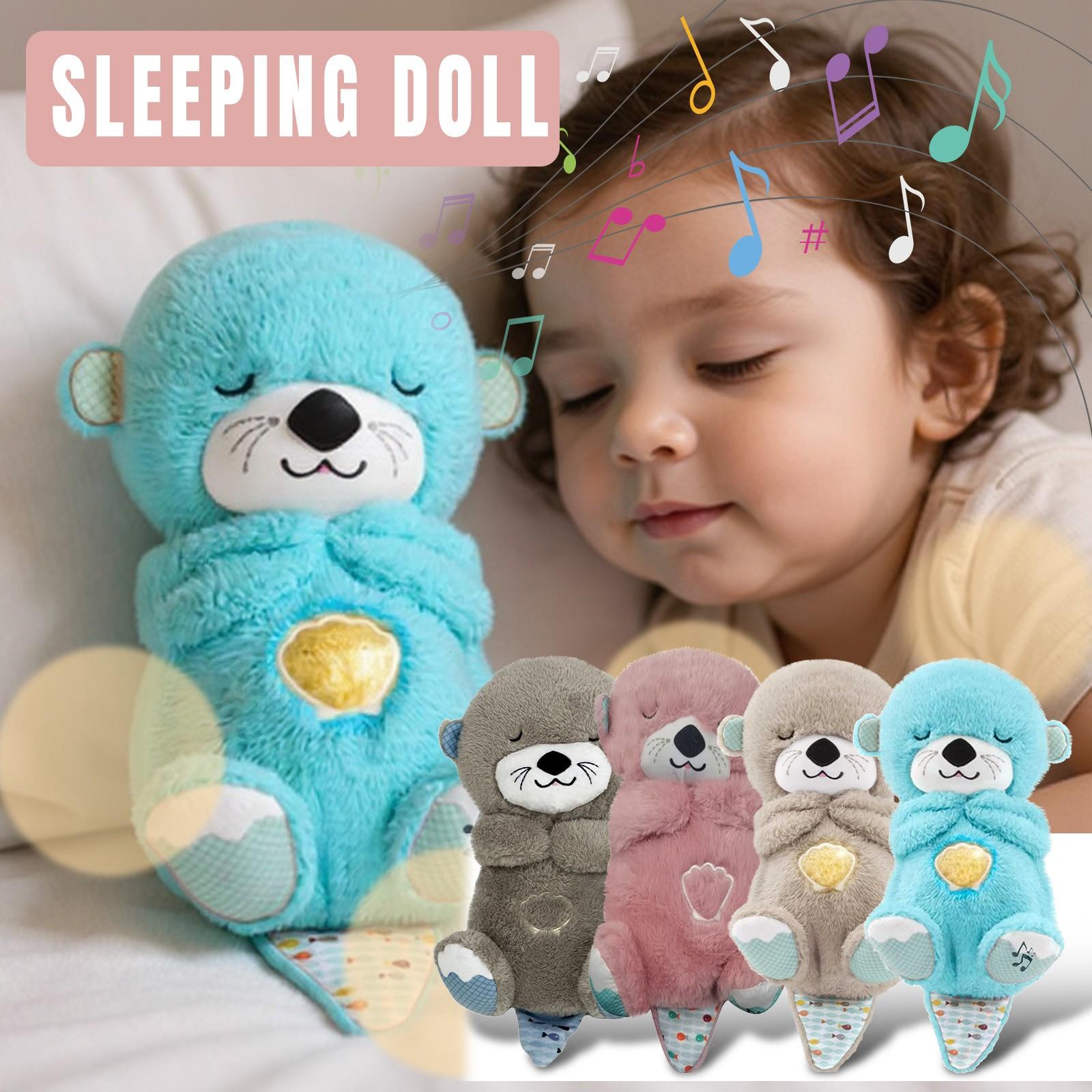 

Baby Toy, Portable Plush With Music, Lighting, And Breathing Movements, Suitable For Newborns Over 0 Months Old One Size синій