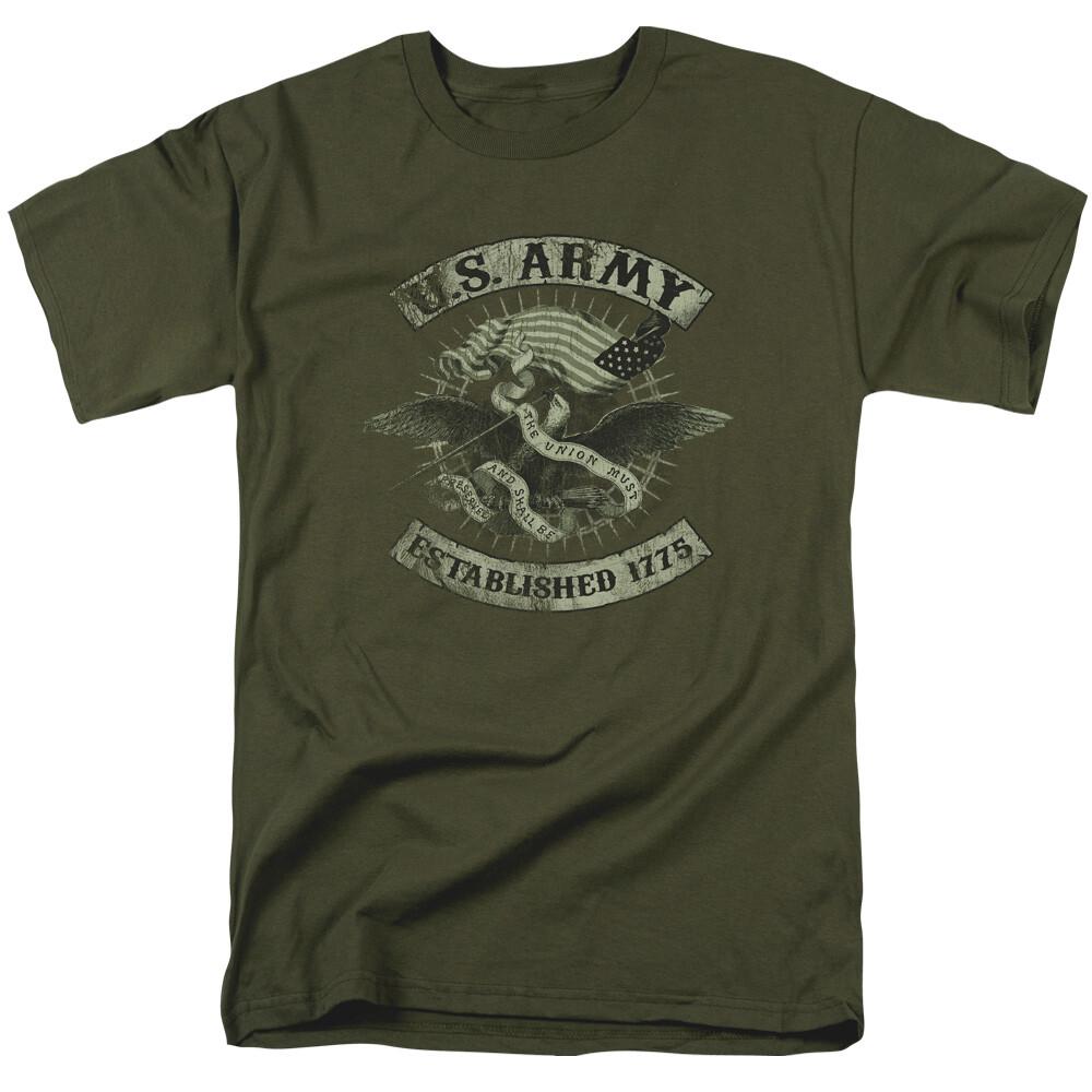 26 U.S. Army Union Eagle T Shirt Mens Licensed USA Military Tee Military Green Unisex T-Shirt XXXL