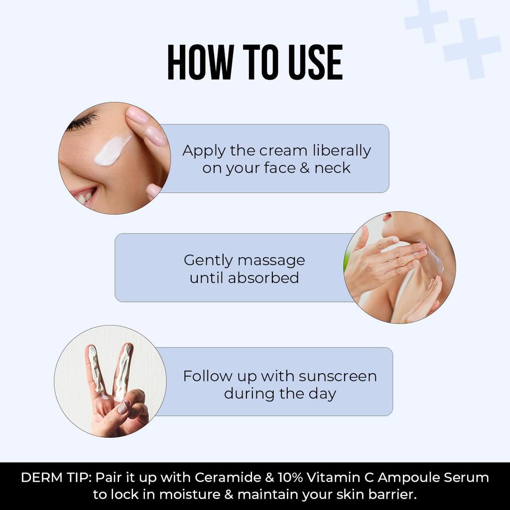 Dr. Sheth's Ceramide & Vitamin C Moisturizing Cream 50G For Deep Hydration Bright Skin Barrier Repair