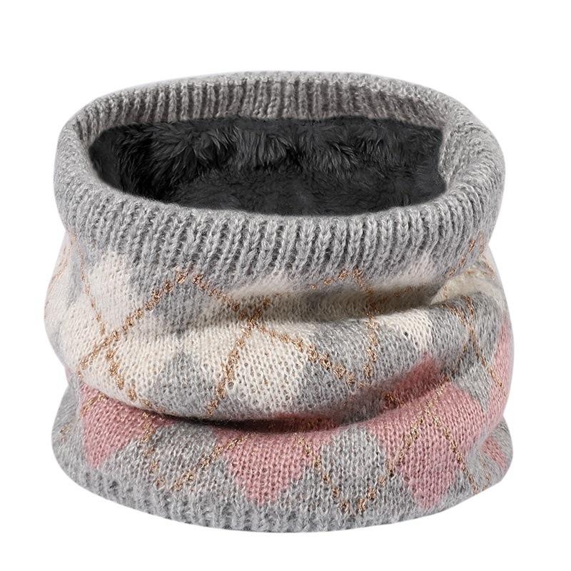Unisex Winter Scarf Neck Warmer Thickened Fleece Outdoor Cycling Face Mask Versatile Knitted Neck Protection Overhead Scarf