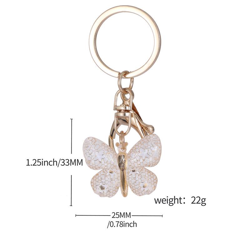 Gradient Color Butterfly Pendant Keychain Classic Retro Bag Pendant Practical Durable Backpack Hanging Accessory Fashion Gift For Best Friend